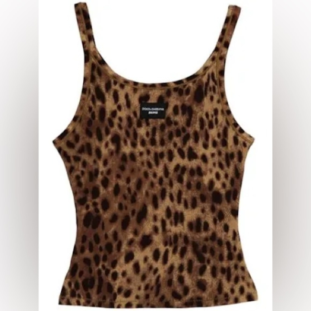 DOLCE&GABBANA X SKIMS COTTON RIB SCOOP TANK